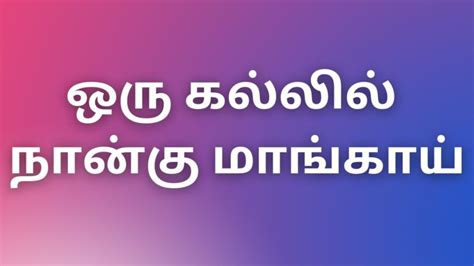 Tamilkamakadhaikal2023 ஒரு கல்லில் நான்கு。